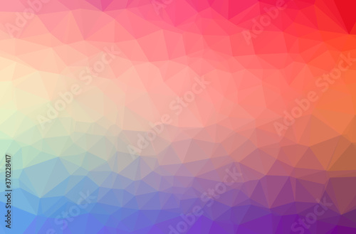 Illustration of abstract Blue  Red horizontal low poly background. Beautiful polygon design pattern.