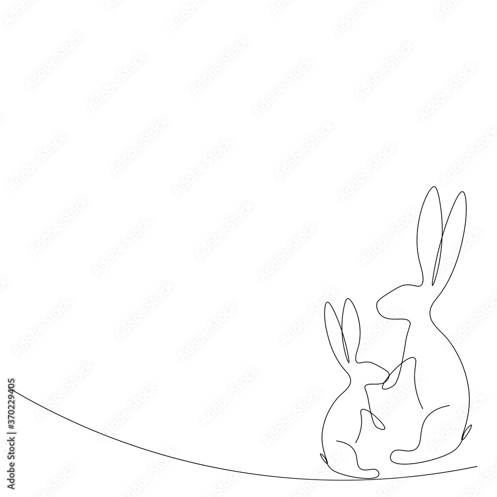 Bunny animal on white background illustration vector Bunny animal on white background illustration vector