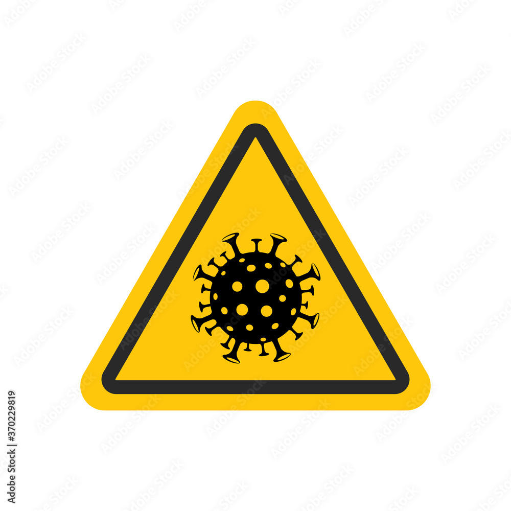 Coronavirus quarantine sign icon for warning message design. Alert medical logo for hospital or road. Caution about biohazard spread danger. Corona virus attention vector symbol V1 from SET1 Coronavirus quarantine sign icon for warning message design. Alert medical logo for hospital or road. Caution about biohazard spread danger. Corona virus attention vector symbol V1 from SET1