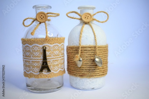antique glass jar with a lid