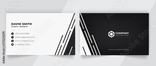 business card abstract black and white business card template name card dark background with modern triangle design