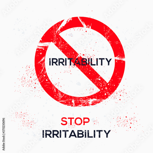 Warning sign (Irritability), vector illustration.	