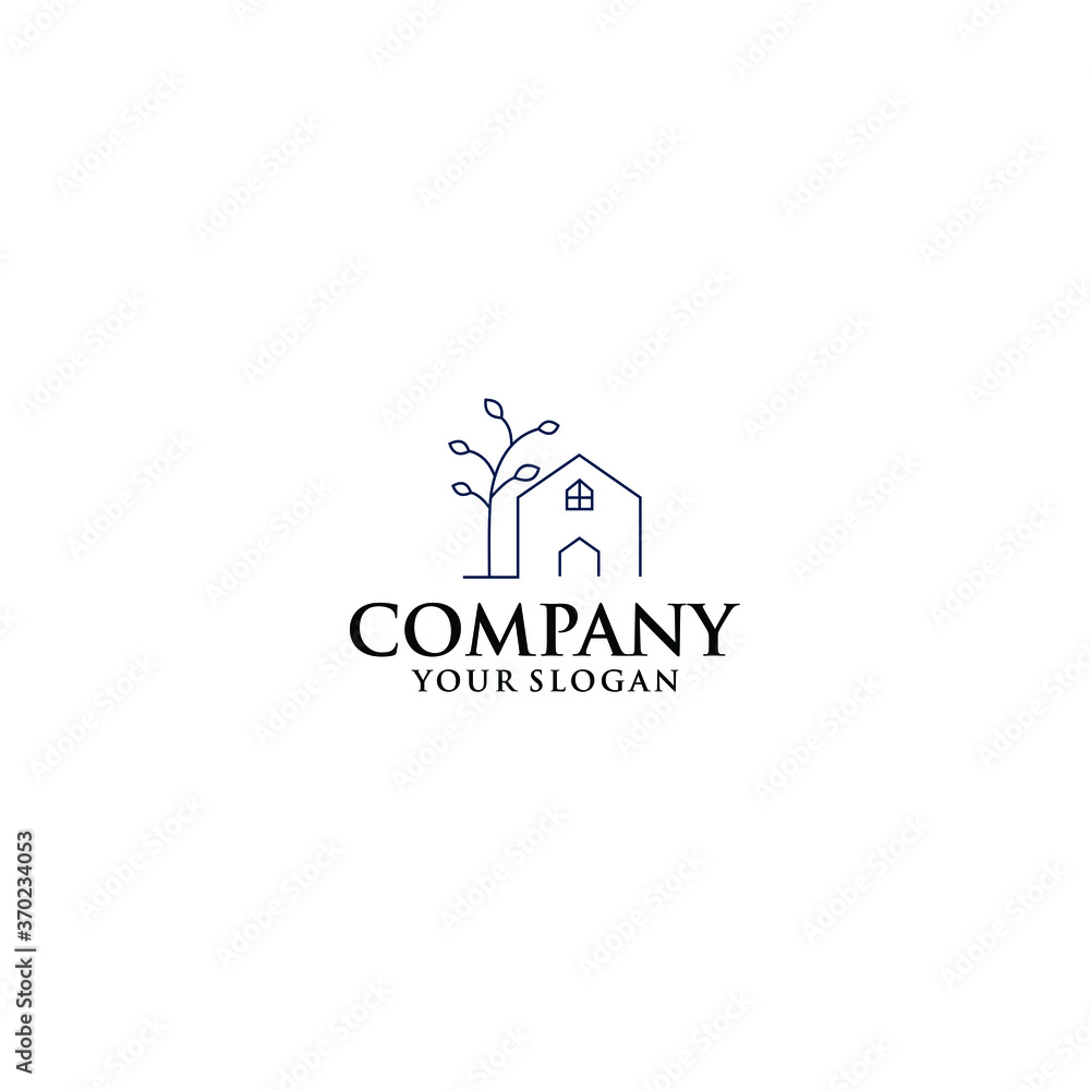 Vector logo design template in simple linear style - home decor store emblem, scandinavian and minimal interior decoration, accessories and objects Vector logo design template in simple linear style - home decor store emblem, scandinavian and minimal interior decoration, accessories and objects