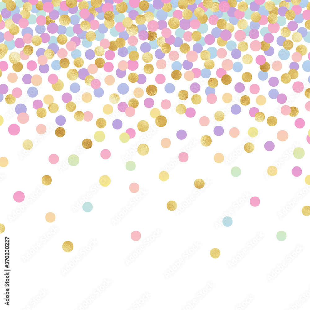 Falling Confetti Background - Colorful confetti falling on solid white background Falling Confetti Background - Colorful confetti falling on solid white background