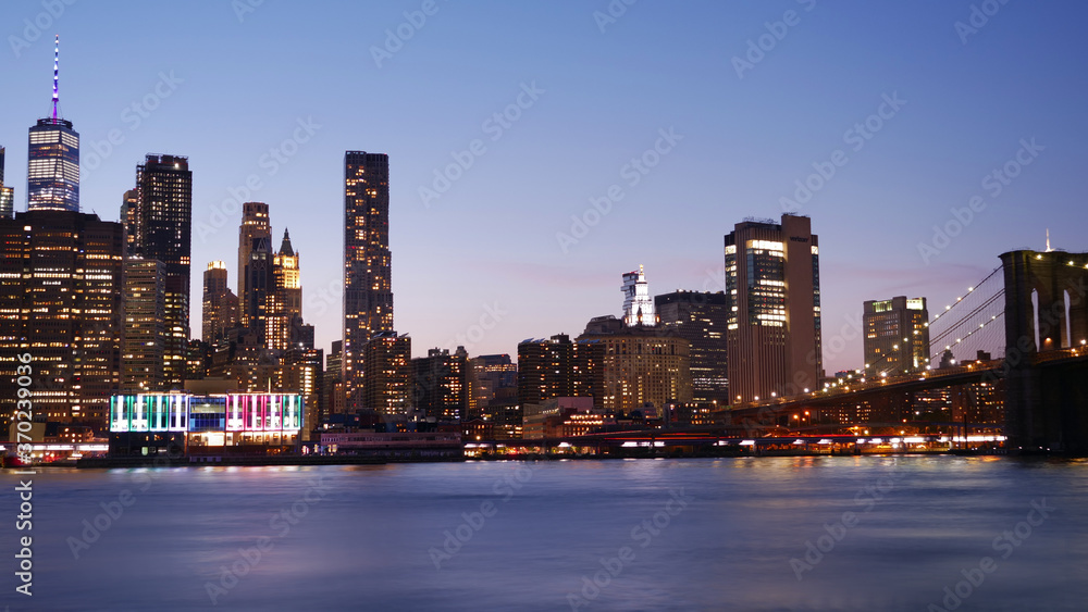 landscape of lower manhattan financial district evening landscape of lower manhattan financial district evening