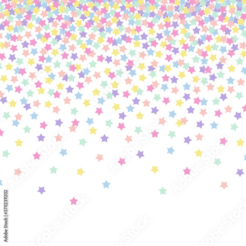 Falling Confetti Background - Colorful confetti falling on solid white background