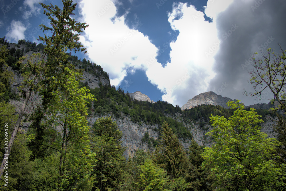 Bergpanorama in Walenstadtberg in der Schweiz 28.5.2020