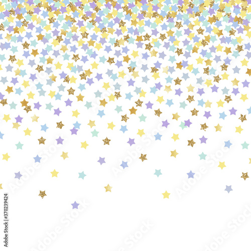 Falling Confetti Background - Colorful confetti falling on solid white background