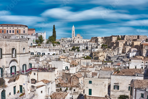 view of the old town of Matera in Italy