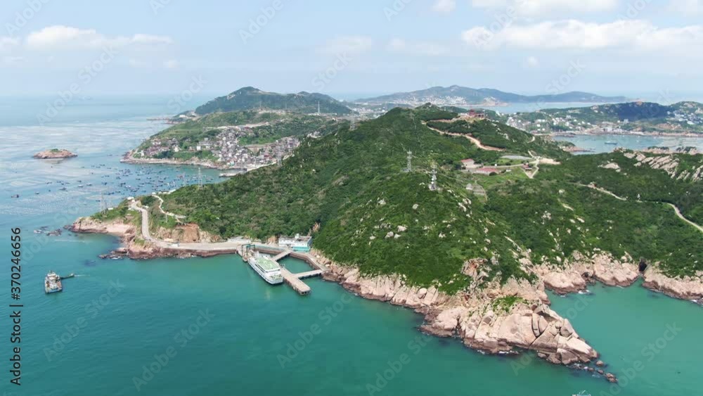 Aerial view of island in Zhoushan Shengsi China. Drone shot footage 4k(UHD). Aerial view of island in Zhoushan Shengsi China. Drone shot footage 4k(UHD).