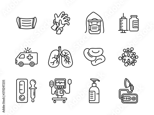 Healthcare and Medical vector line icons style 1 vol 1
