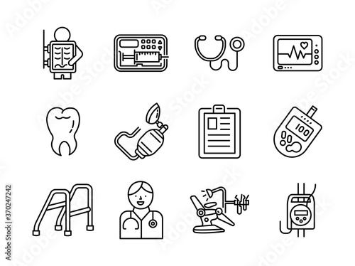 Healthcare and Medical vector line icons style 1 vol 2