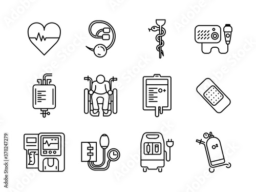 Healthcare and Medical vector line icons style 1 vol 5