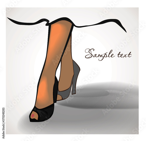 High heeled shoes. Vector illustration