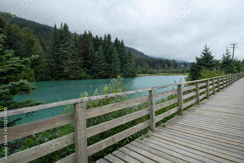 Wooden walkway at Seward, Alaska © Steven