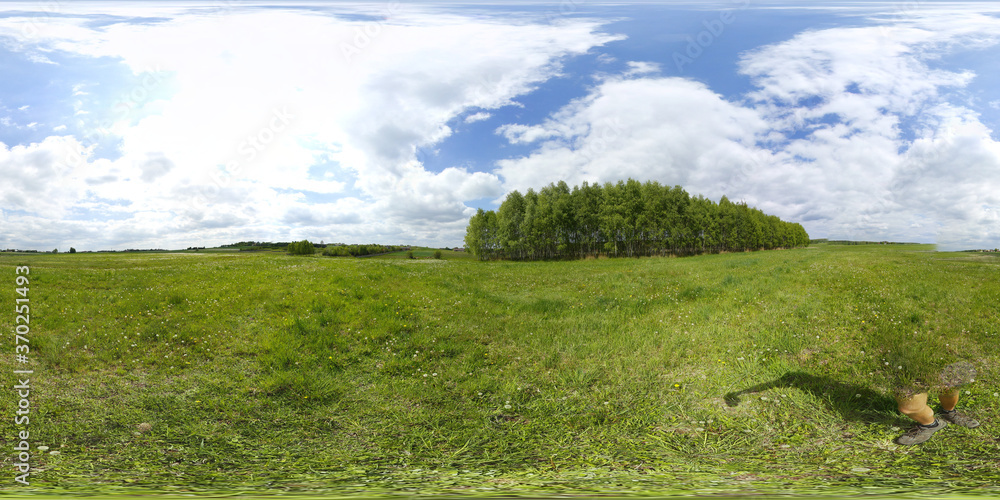 Obraz premium Grass fields HDRI Panorama