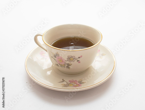 elegant vintage cup of tea