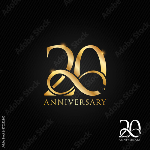 20 years anniversary logo, icon and symbol vector illustration