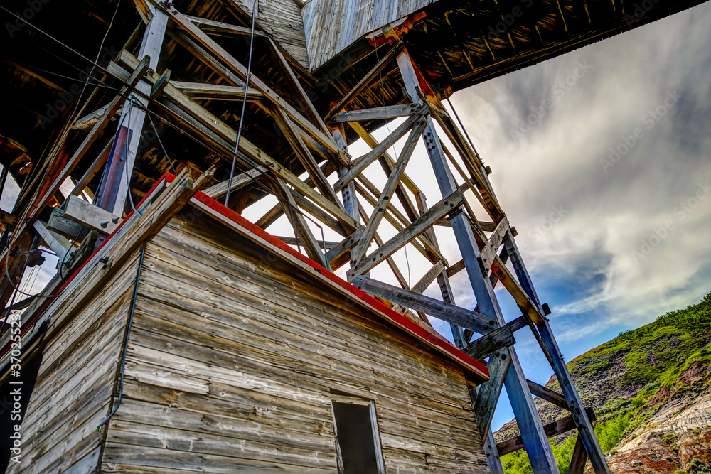 Rustic tipple at the Atlas Coal Mine in East Coulee Alberta Rustic tipple at the Atlas Coal Mine in East Coulee Alberta