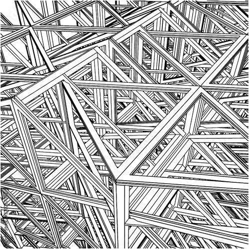 Abstract Construction Structure Vector. Illustration Isolated On White Background. A Vector Illustration Of Construction Structure Background.