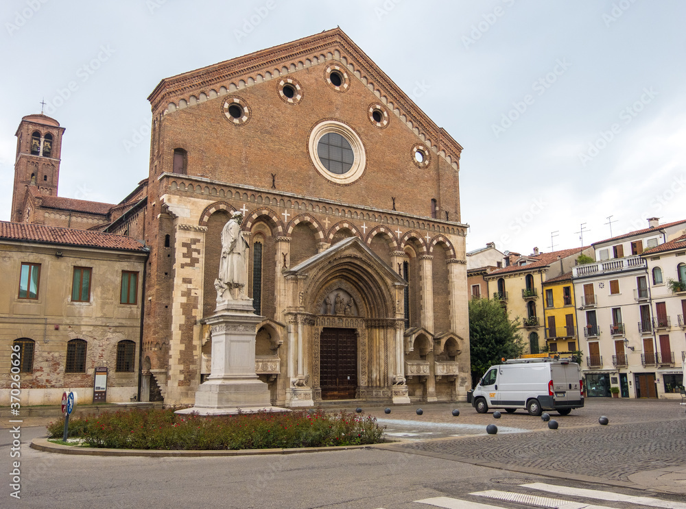 Church of San Lorenzo and Square in Vicenza, Italy