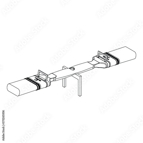 paintbrush see saw axonometric