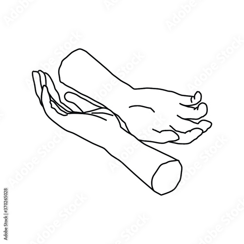 axonometric hand sculpture 