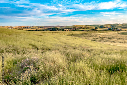 magical wheat farm fields in palouse washington