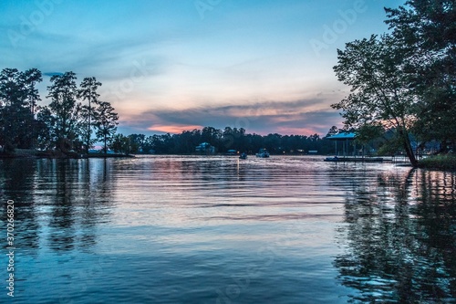 beautiful scenes on lake wateree in south carolina photo