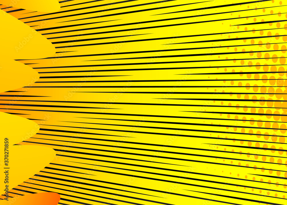 Obraz premium Cartoon design colored background. Comic book illustration. Vector comics backdrop.