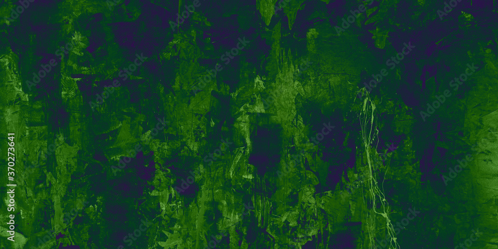 Fototapeta premium Abstract green paint grunge background.