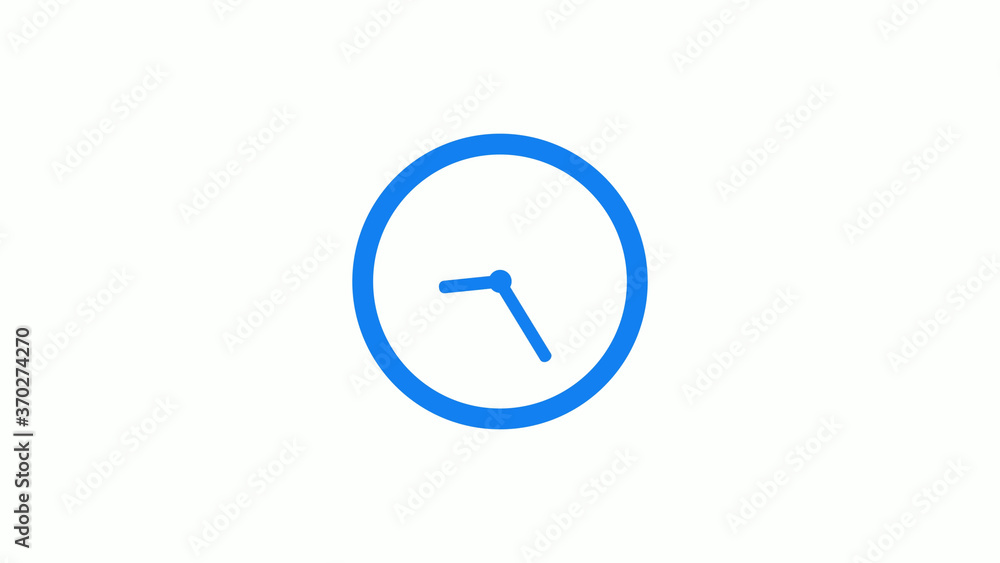 Aqua color clock icon,12 hours clock icon on white background Aqua color clock icon,12 hours clock icon on white background