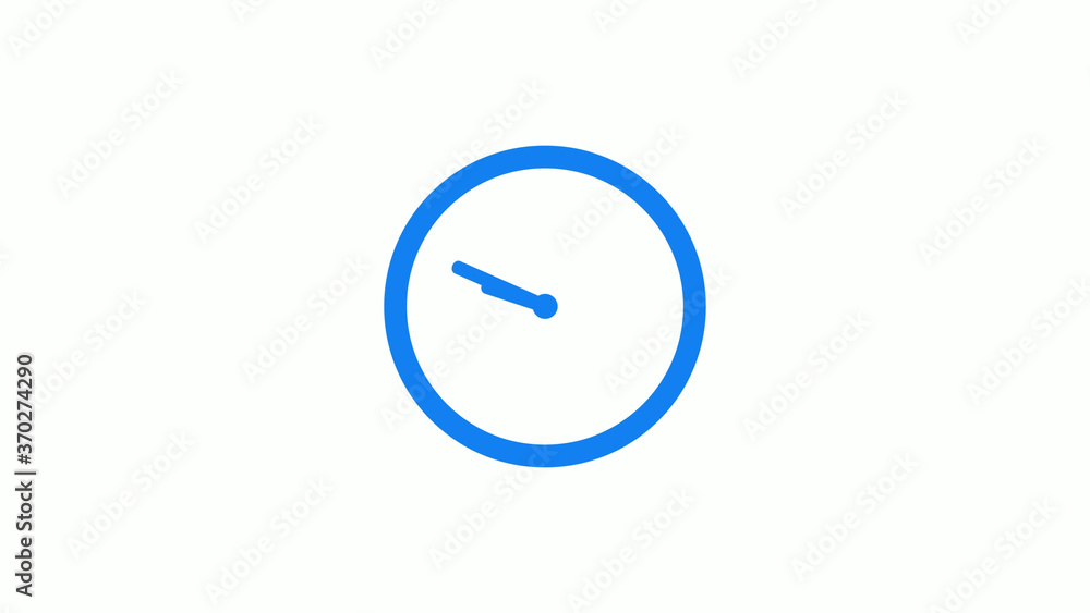 Aqua color clock icon,12 hours clock icon on white background Aqua color clock icon,12 hours clock icon on white background