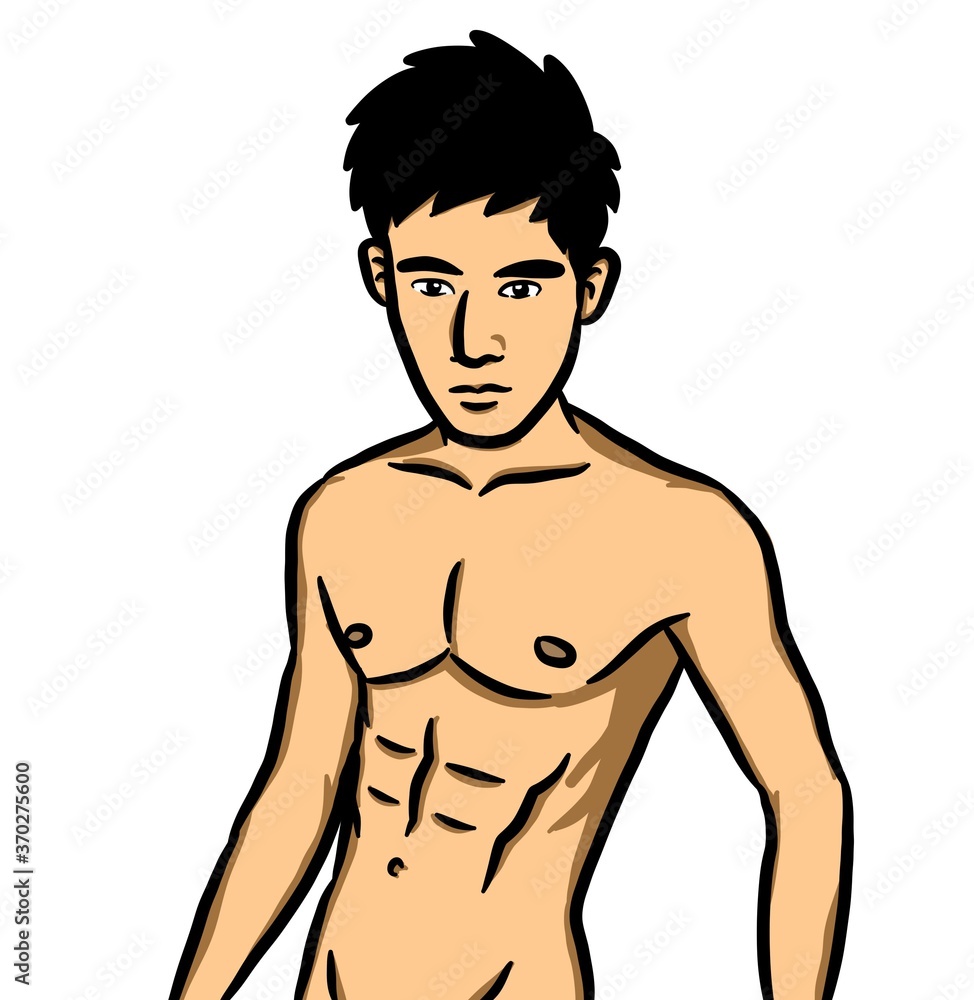 cartoon cute man on white background cartoon cute man on white background