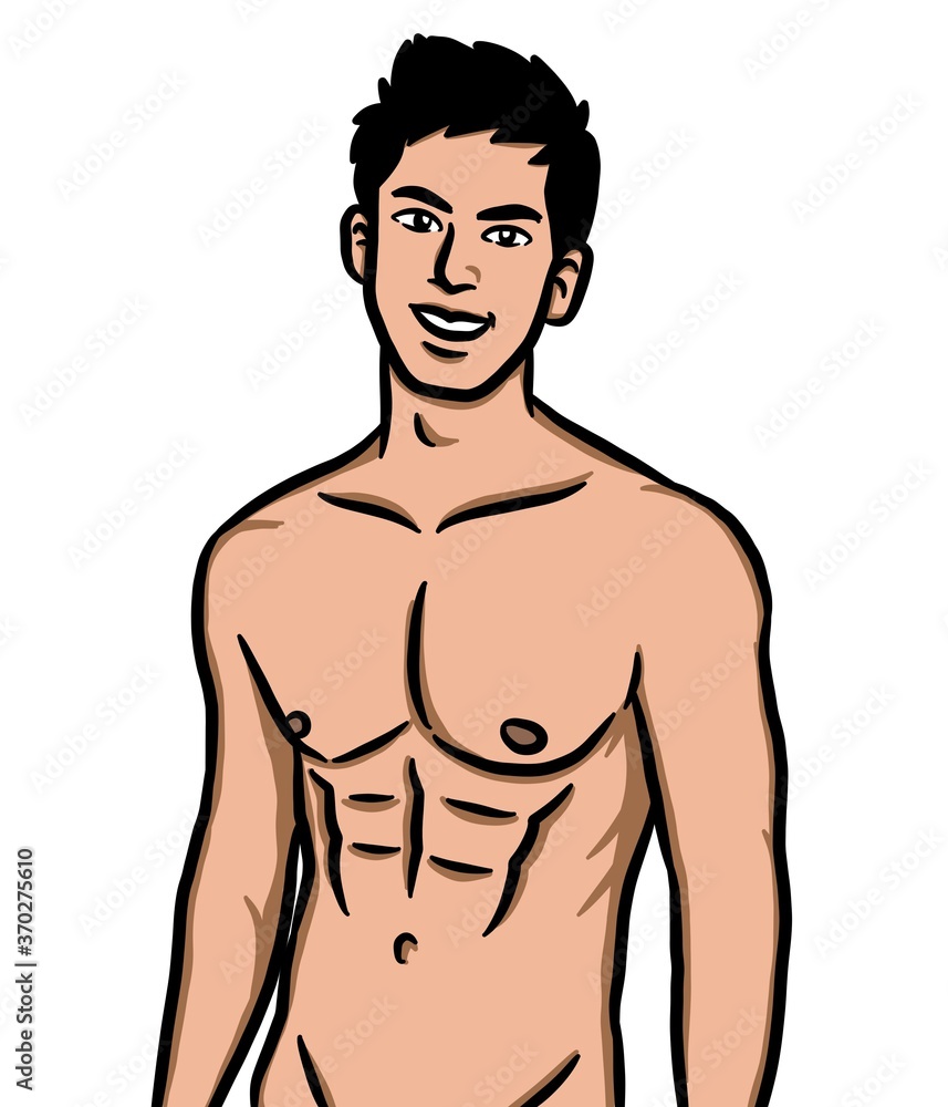 cartoon cute man on white background cartoon cute man on white background