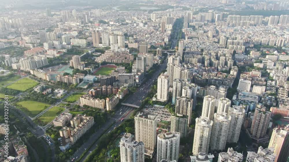 Aerial view of Guangzhou city in China. Drone shot footage 4k(UHD). Aerial view of Guangzhou city in China. Drone shot footage 4k(UHD).