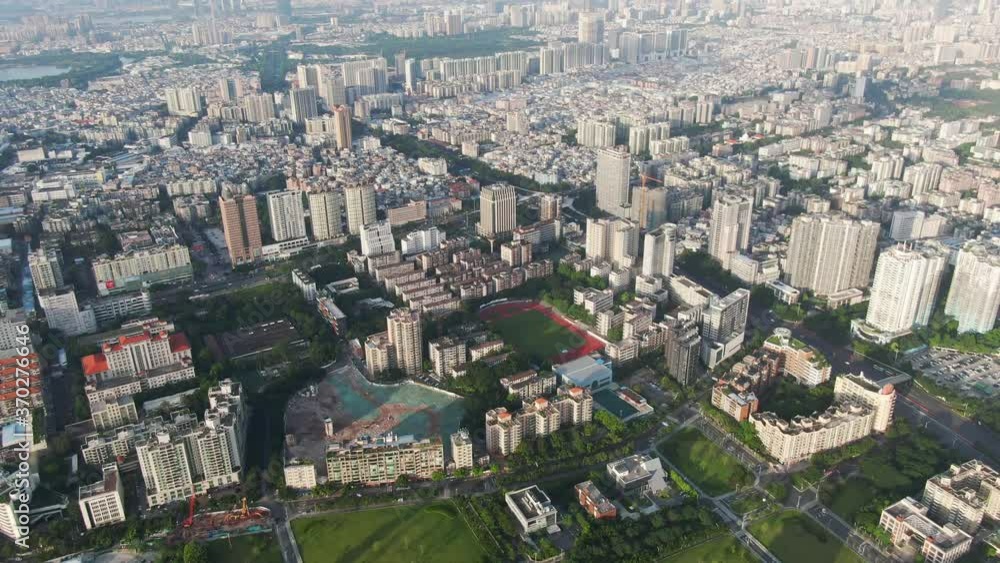 Aerial view of Guangzhou city in China. Drone shot footage 4k(UHD). Aerial view of Guangzhou city in China. Drone shot footage 4k(UHD).