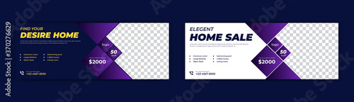 Real estate home rent sale social media post facebook cover page timeline online web banner template design