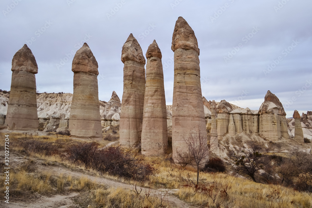 images of rock formations in Cappadocia without people
