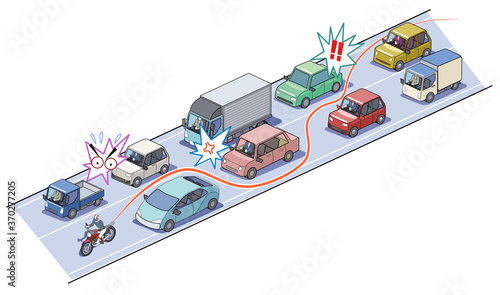 バイクの危険な運転
