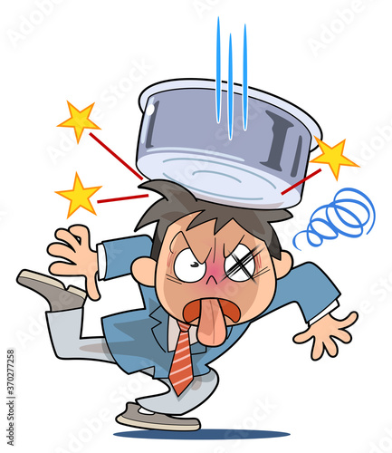 洗面器が上から降ってくる