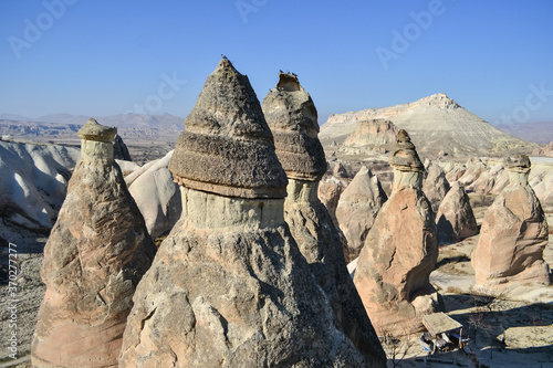 Obraz na płótnie images of rock formations in Cappadocia without people w salonie