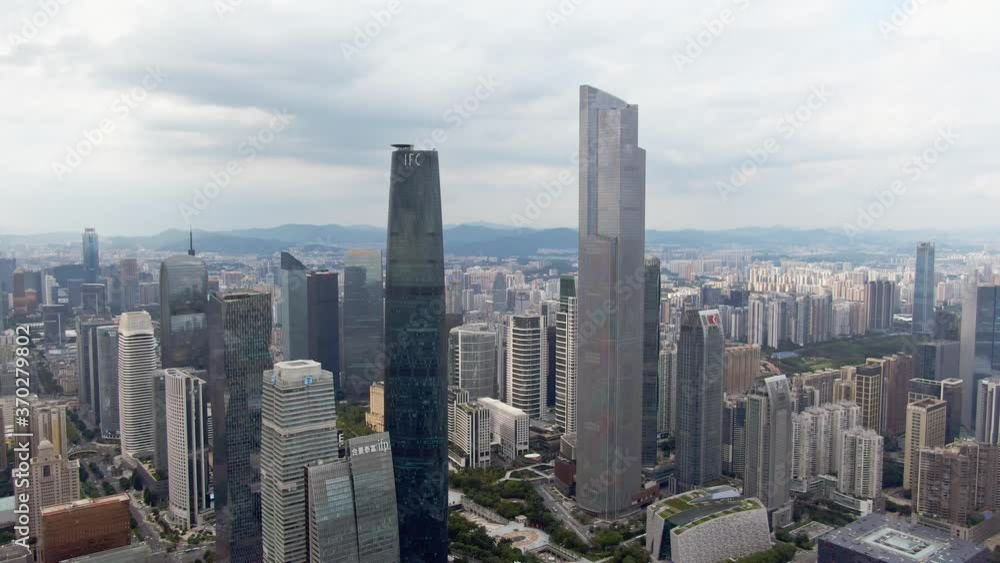 Aerial view of Guangzhou city in China. Drone shot footage 4k(UHD). Aerial view of Guangzhou city in China. Drone shot footage 4k(UHD).