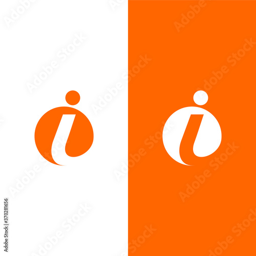 i letter logo design vector illustration photo