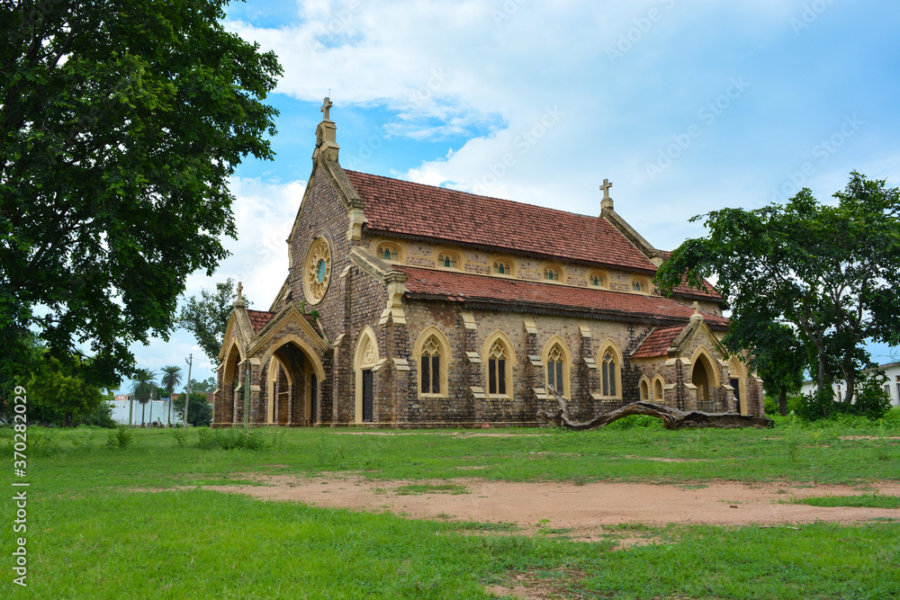 Christian church in Nowgong, Madhya Pradesh, India.