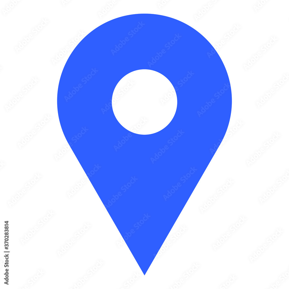 vector map pointer icon blue vector map pointer icon blue