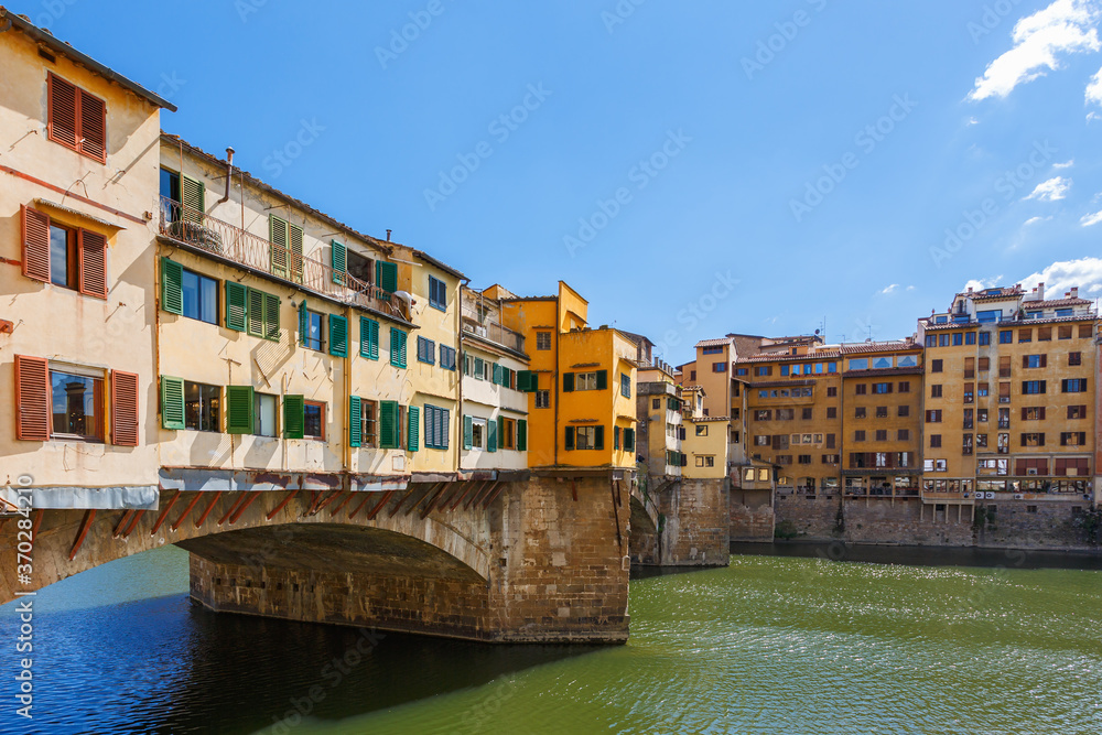 Houses on the bridge Ponte Vecchio in Florence