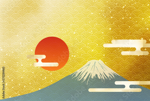 正月素材　富士山