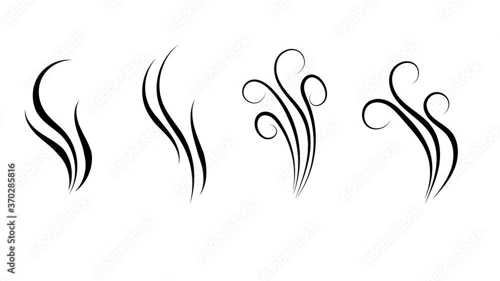 Fragrances evaporate icons. Smells line icon set, Fragrances evaporate icons. Smells line icon set,