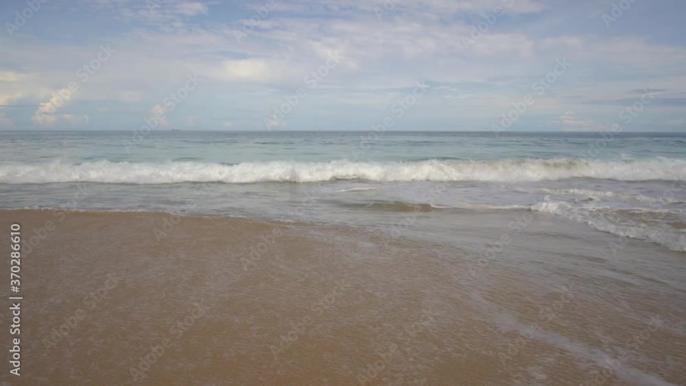 Landscape Beach Sea, Phuket, Thailand. Landscape view of beach sea sand and sky in summer day. Beach space area. At Karon Beach, Phuket, Thailand. On 20 August 2020. 4K UHD. Video Clip Landscape Beach Sea, Phuket, Thailand. Landscape view of beach sea sand and sky in summer day. Beach space area. At Karon Beach, Phuket, Thailand. On 20 August 2020. 4K UHD. Video Clip